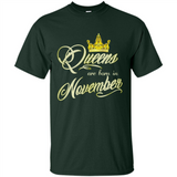 Queens Are Born In November Golden T-Shirt