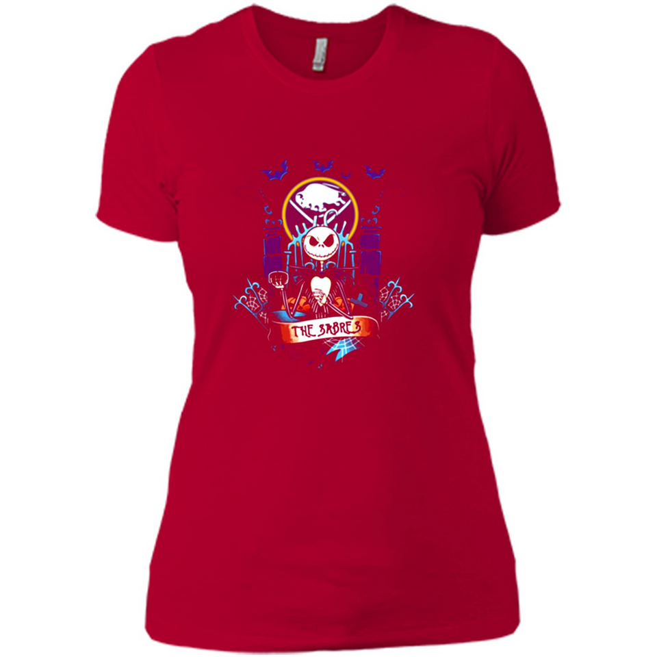 Buffalo Sabres Halloween The Nightmare Before Christmas - Ladies' Boyfriend T-Shirt