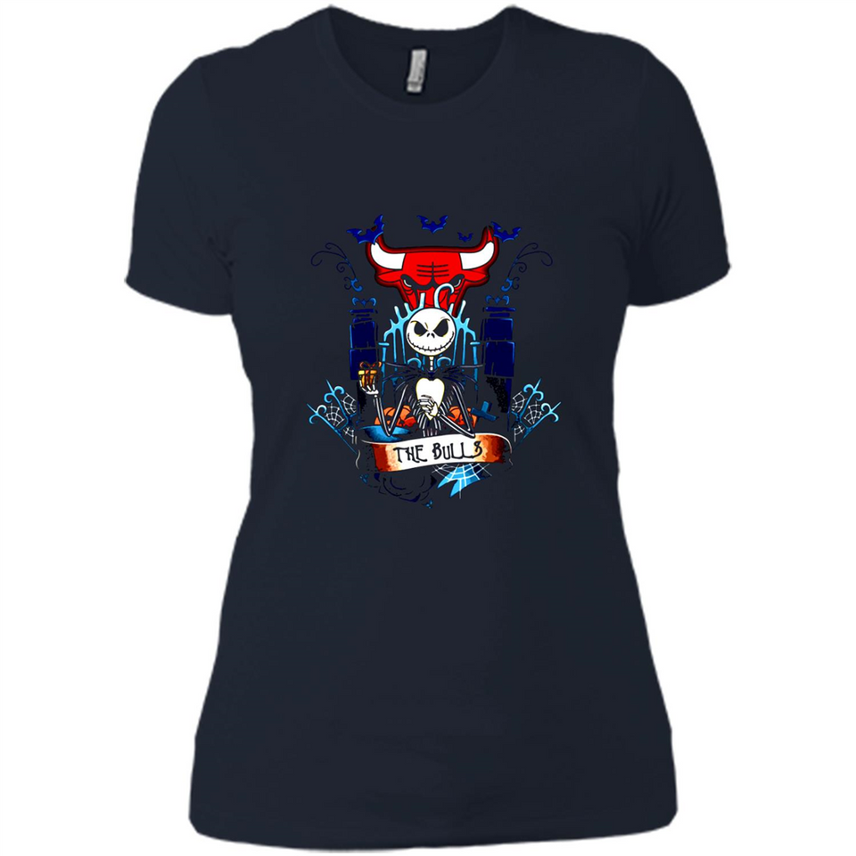 Chicago Bulls Halloween The Nightmare Before Christmas - Ladies' Boyfriend T-Shirt