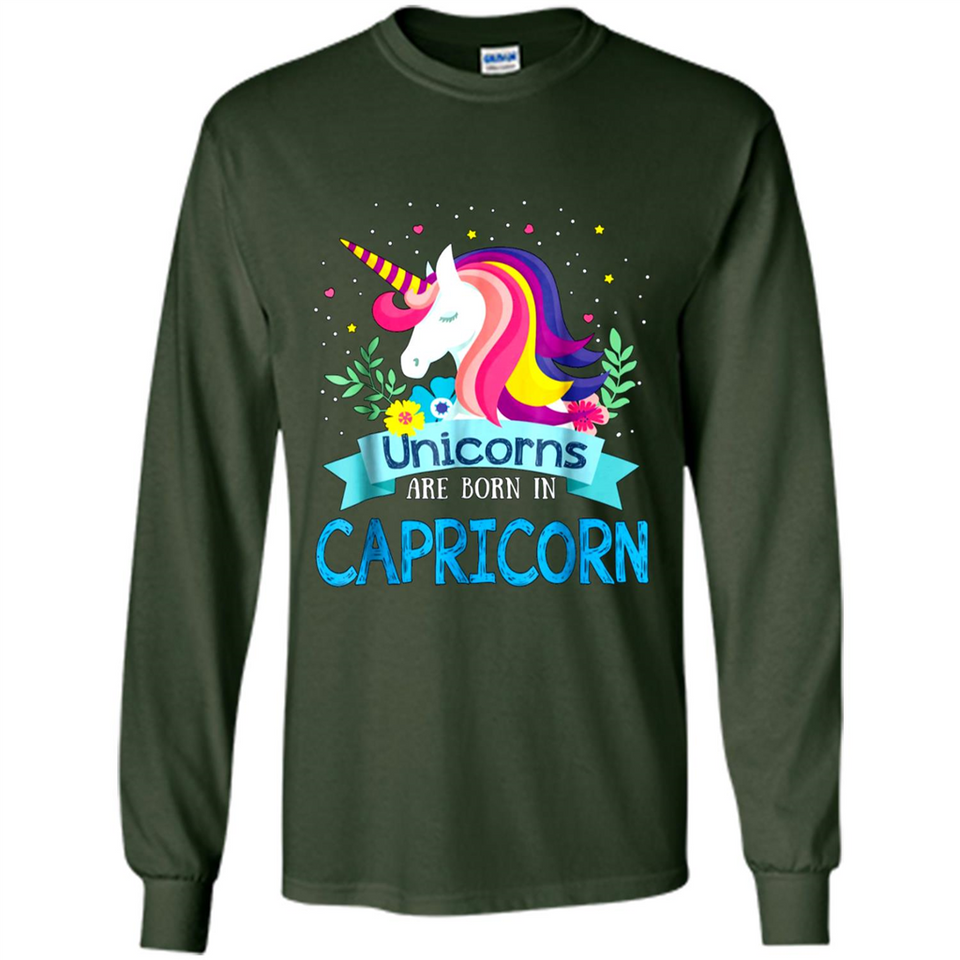 Unicorns are born in Capricorn Birthday Rainbow Gift Custom Ultra Cotton