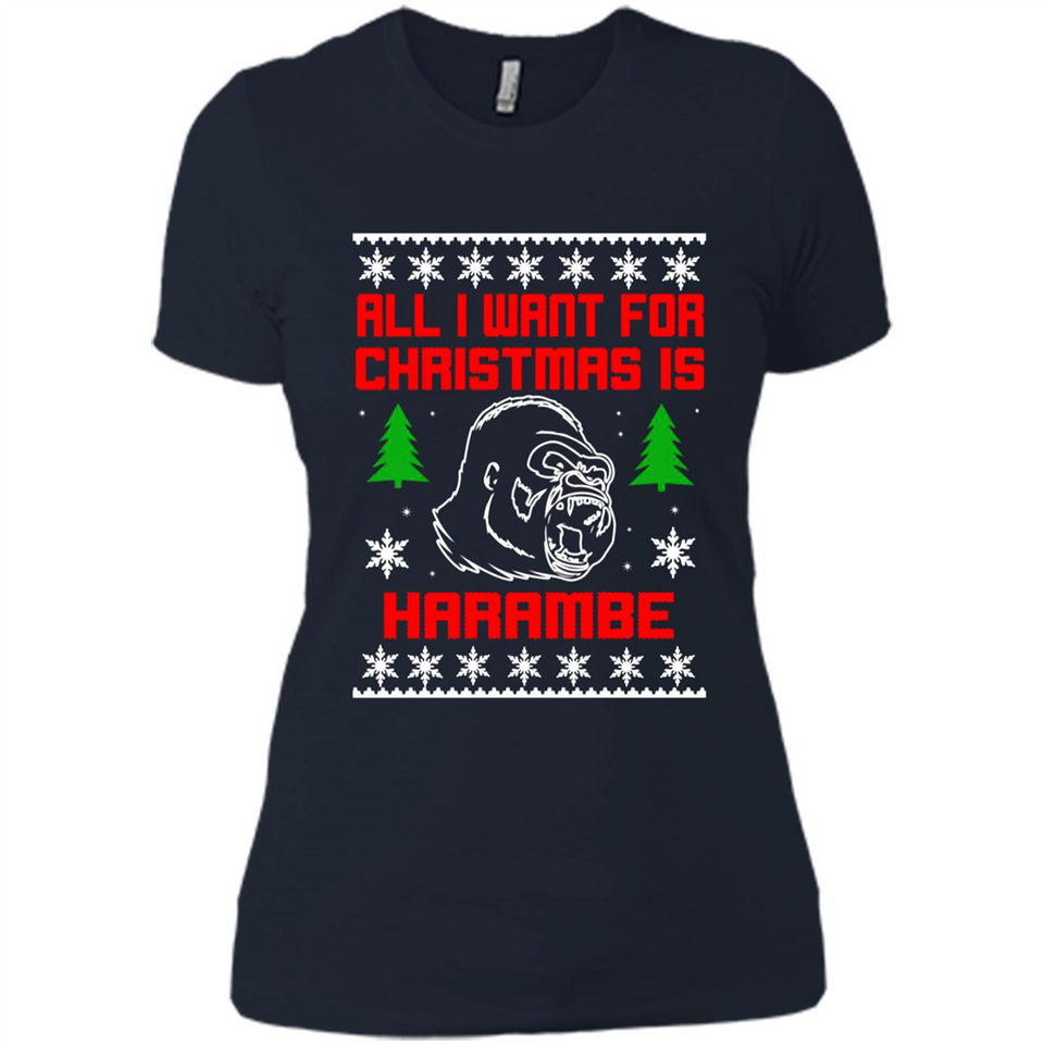 All I Want For Christmas Is HarambeT Rex Attack Reindeer ugly sweater PINGPONG
