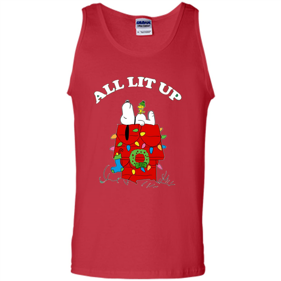 Peanuts By Schulz Snoopy Young Men_s Christmas - Tank Top