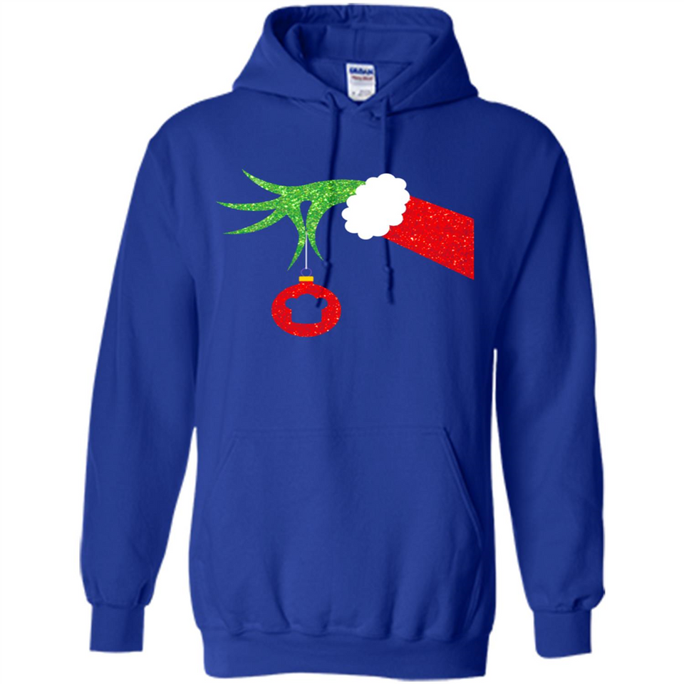 Funny Grinch Hand Holding Chef Ornament Christmas PING PONG
