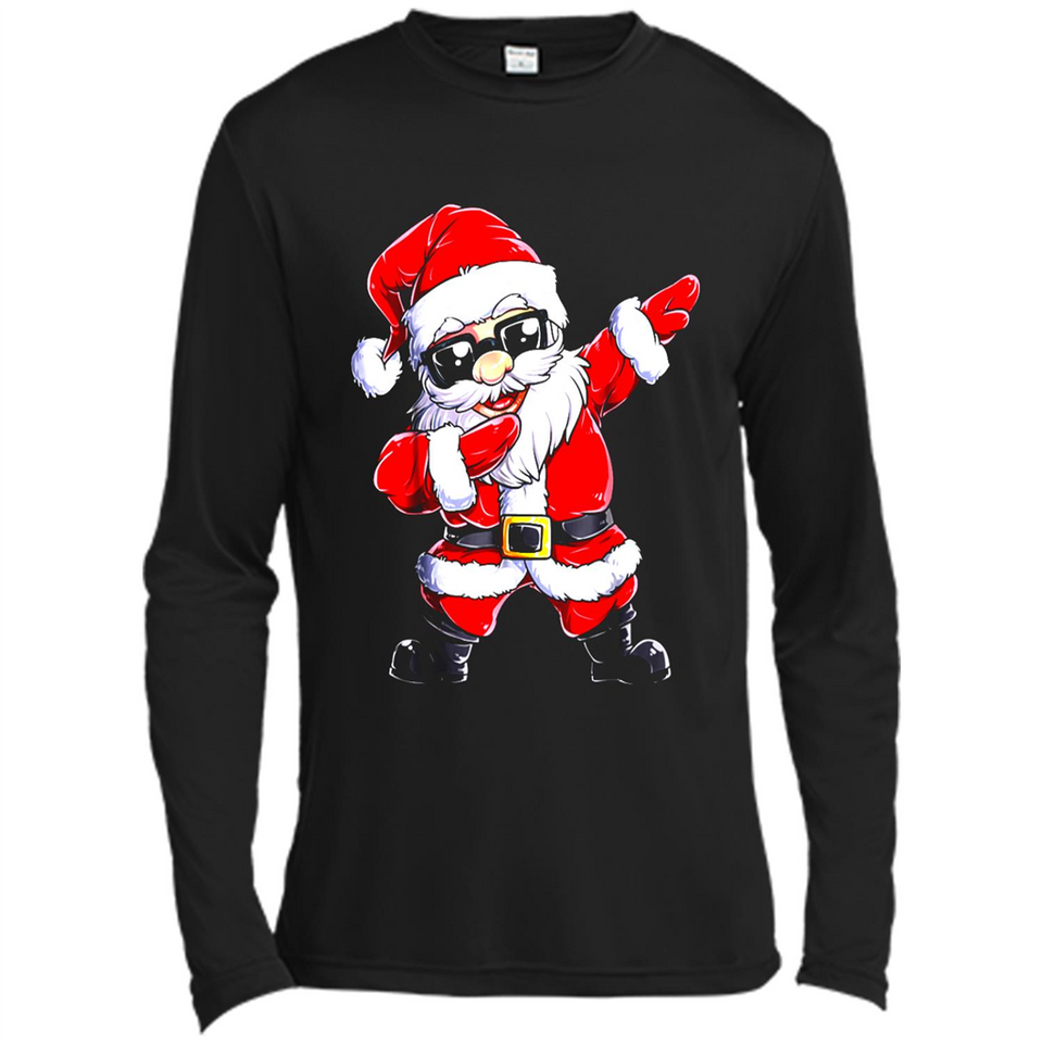 Christmas shirt Dabbing Santa Claus Xmas Gift - Canvas Long Sleeve T-Shirt