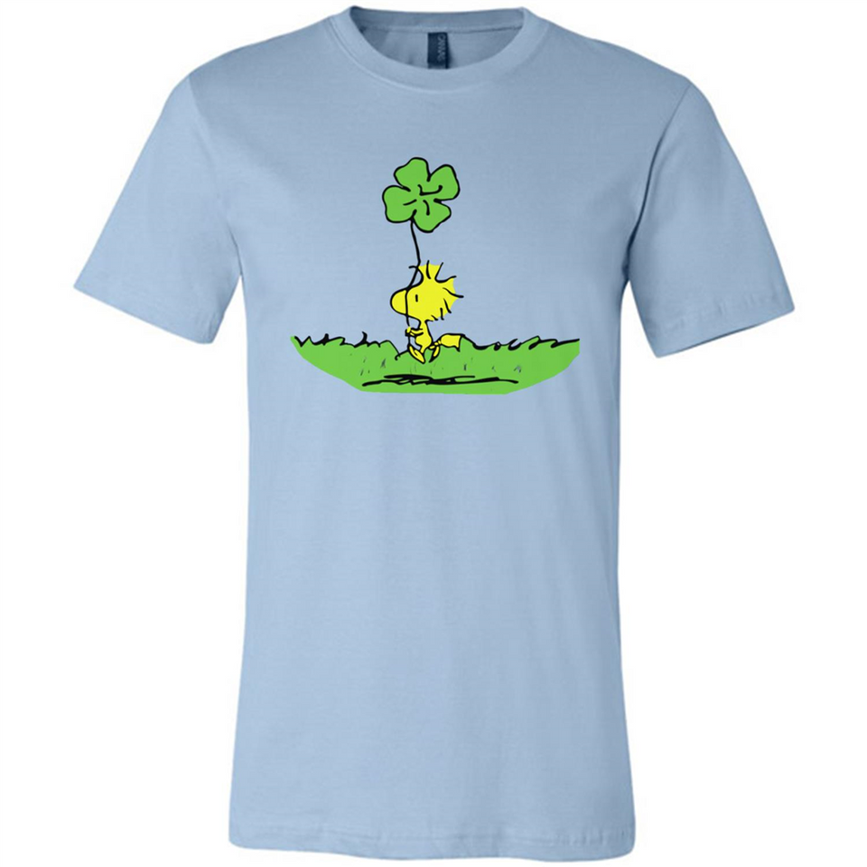 Snoopy Woodstock Shamrock - Canvas Unisex T-Shirt