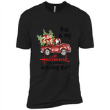 Snoopy This Is My Hallmark Christmas Movies Watching T-Shirt - Premium Short Sleeve T-Shirt