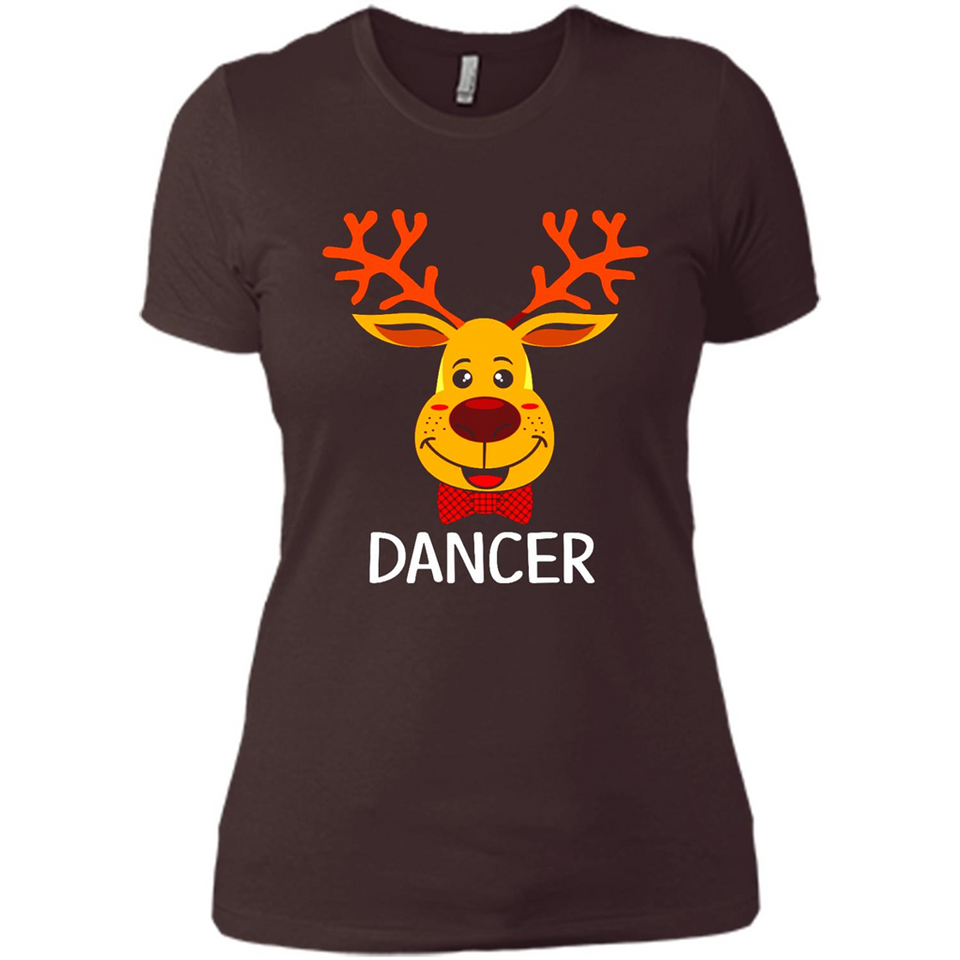 Dancer Santa Claus Funny Xmas Holiday T-Shirt - Ladies' Boyfriend T-Shirt