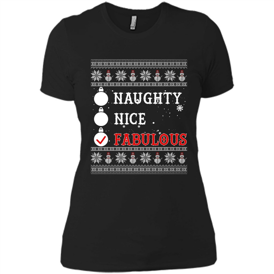 Naughty Nice Fabulous - Ladies' Boyfriend T-Shirt