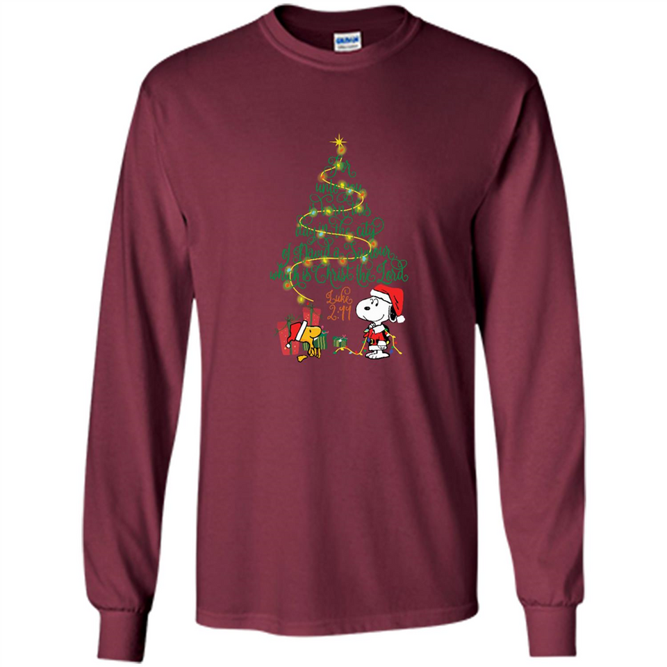 Snoopy-Woodstock-Christmas-tree-for-unto-you-is-born-this-day