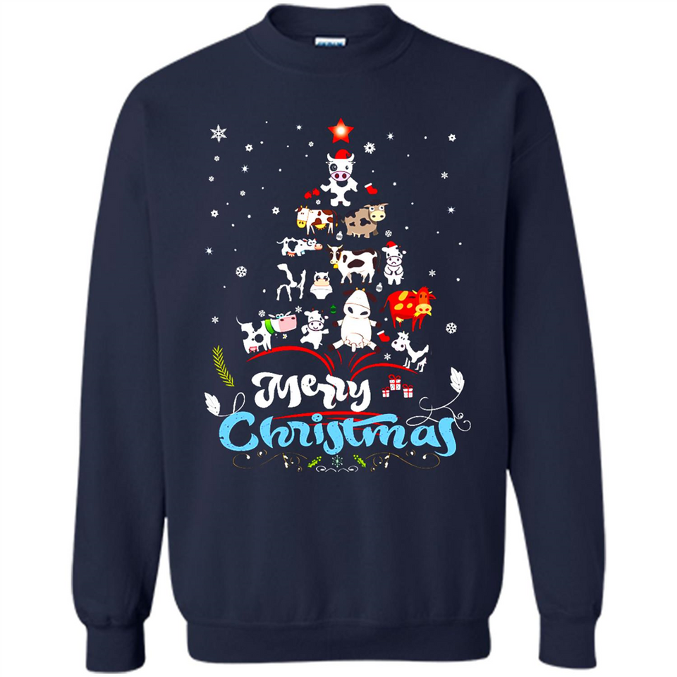 Christmas Ugly Sweater Animal Tree Pine Merry Christmas - Sweatshirt
