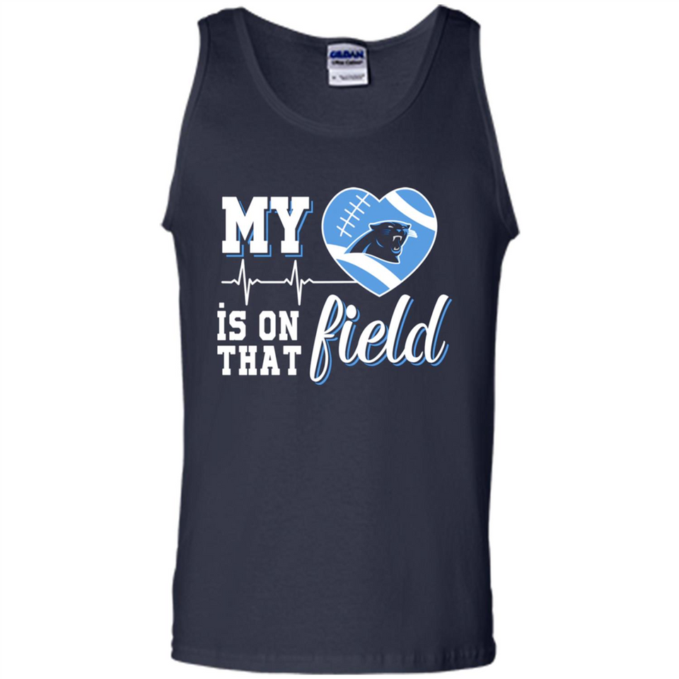 Carolina Panthers Football My Heart is on that Field - Tank Top