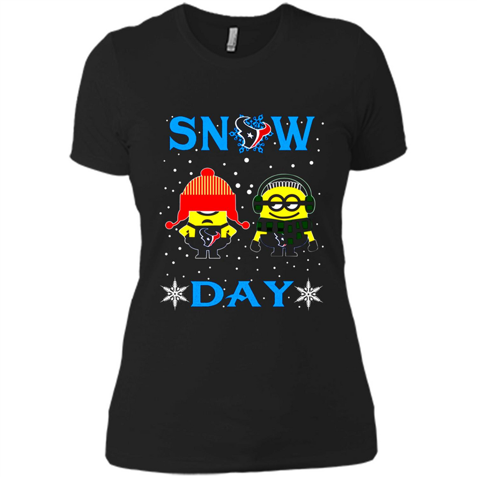 Snow Day Shirt For Houston Texans Vs Minion Fans pingpong