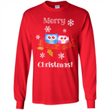 Cute Christmas Shirt Merry Christmas Snowflakes Owls Nest