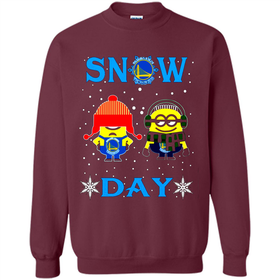 Snow Day Shirt For Golden State Warriors Vs Minion Fans pingpong