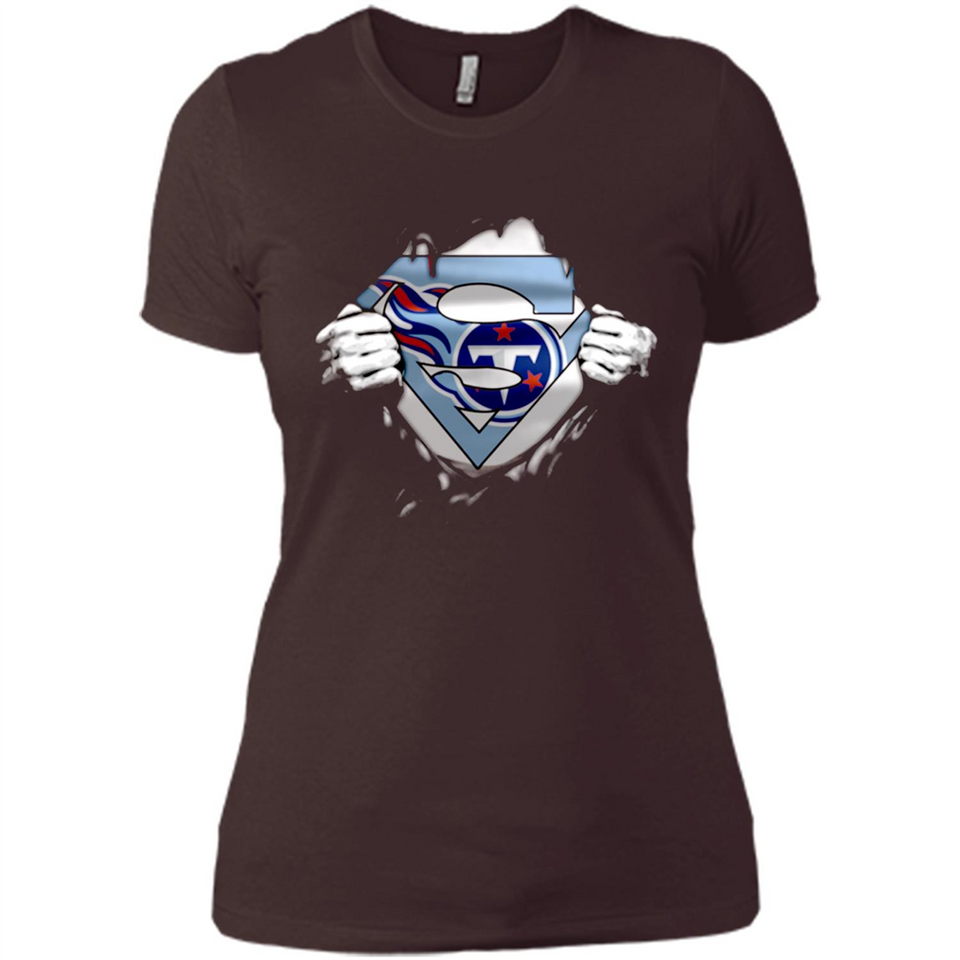 Tennessee Titans And Superman Fans - Ladies' Boyfriend T-Shirt