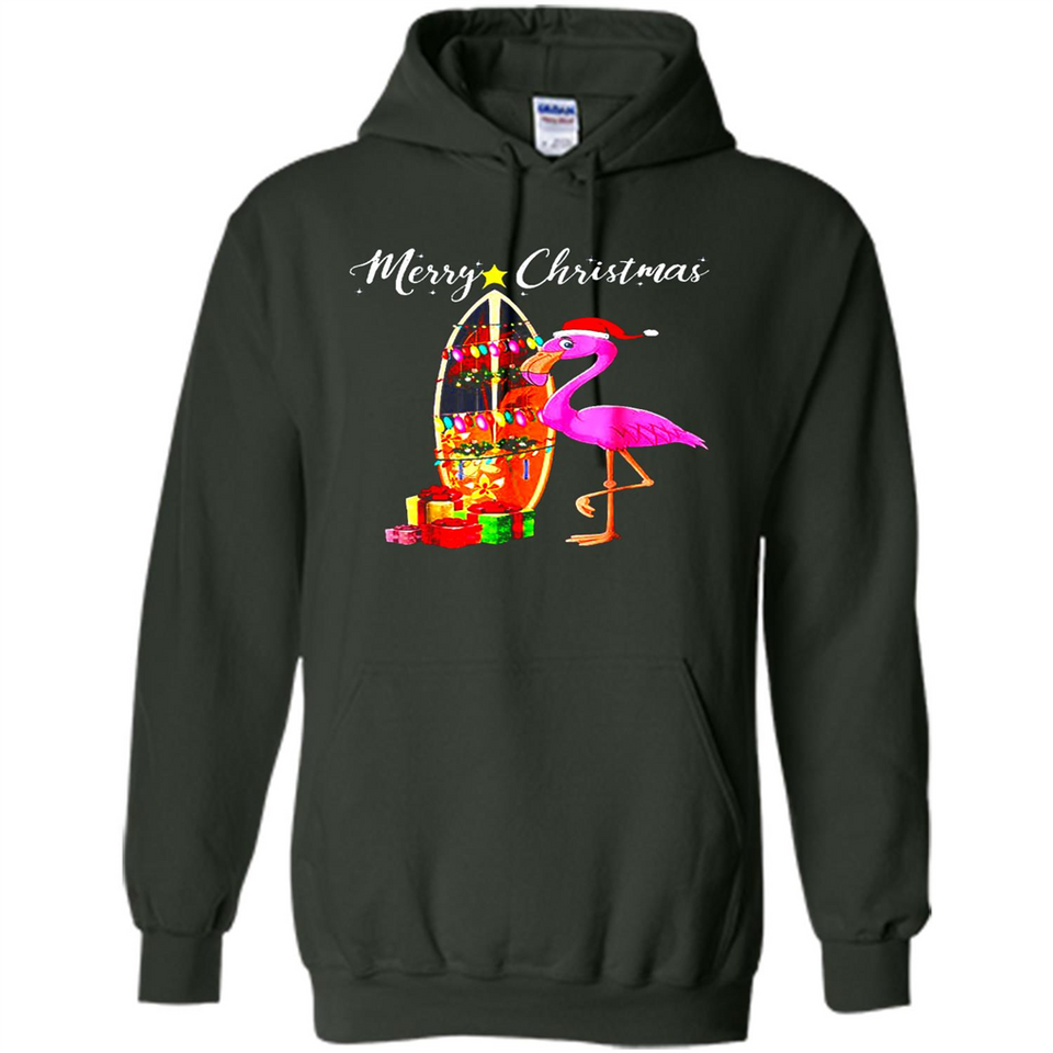 Flamingo Christmas Shirt, Merry Christmas Shirt , Flamingo - Hoodie