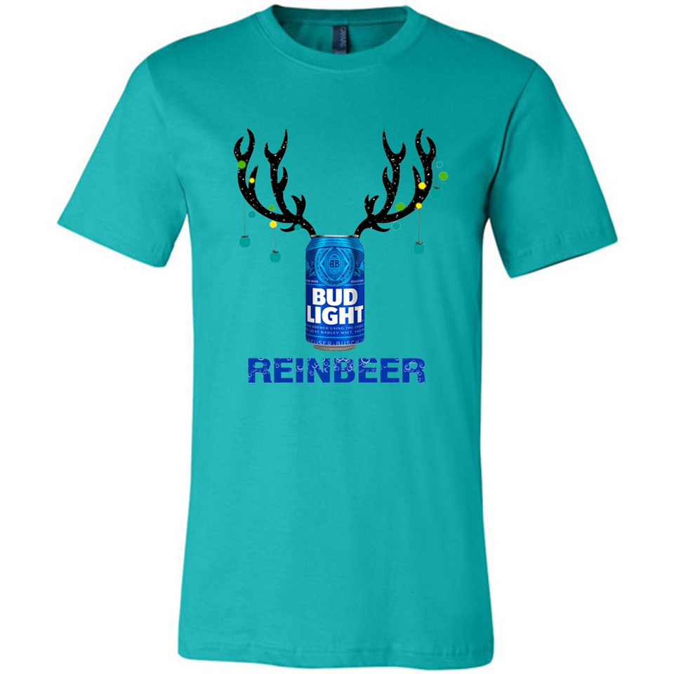 Bud Light Reinbeer Funny Beer Reindeer Christmas Sweatshirt - Canvas Unisex T-Shirt