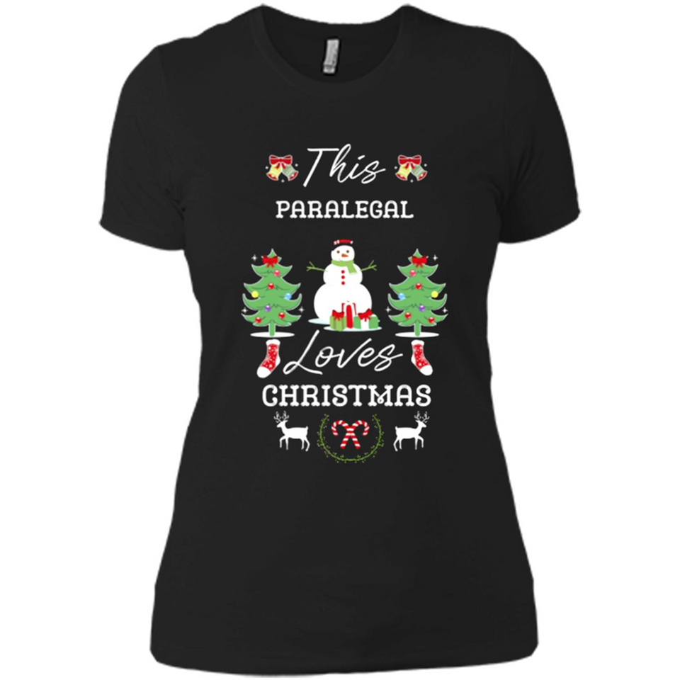This Paralegal Loves Christmas Tree Shirt with Snowman