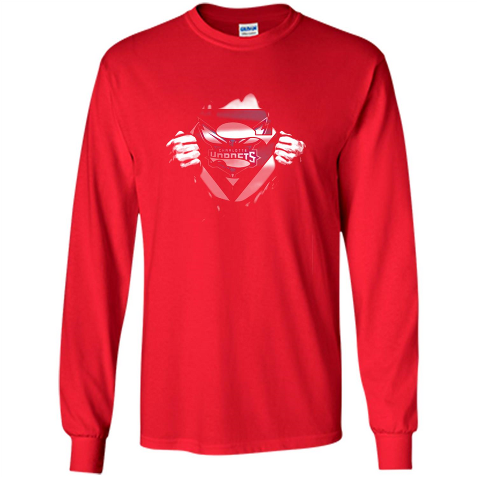 Charlotte Hornets And Superman Fans - Long Sleeve T-Shirt