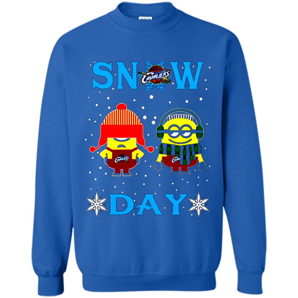 Snow Day Shirt For Cleveland Cavaliers Vs Minion Fans pingpong
