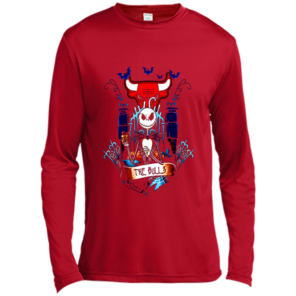 Chicago Bulls Halloween The Nightmare Before Christmas - Canvas Long Sleeve T-Shirt
