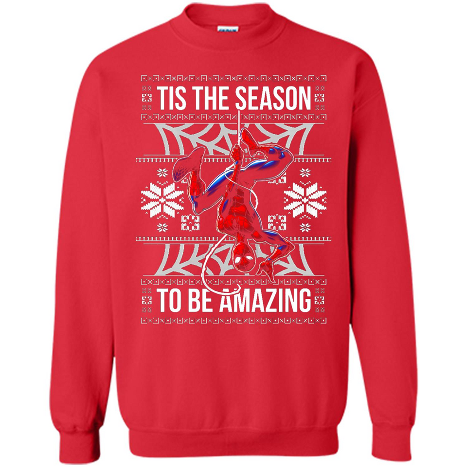 Marvel Spider Man Tis The Season To Be Amazing Ugly Christmas Mug PINGPONG - Sweatshirt