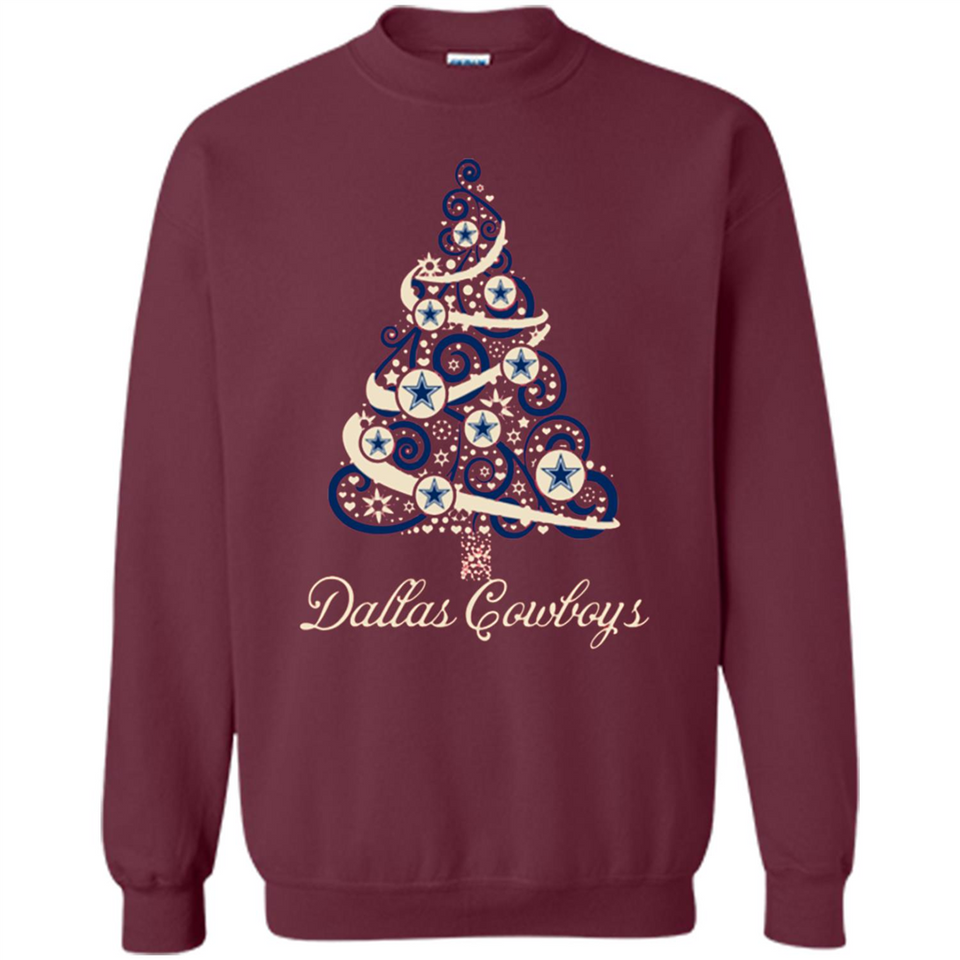 Dallas Cowboys NFL Football Team Logo Christmas Tree T-Shirt - Sweatshirt