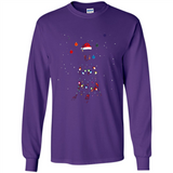 Doberman Santa Lights Christmas Dog Xmas Sweatshirt - Long Sleeve T-Shirt