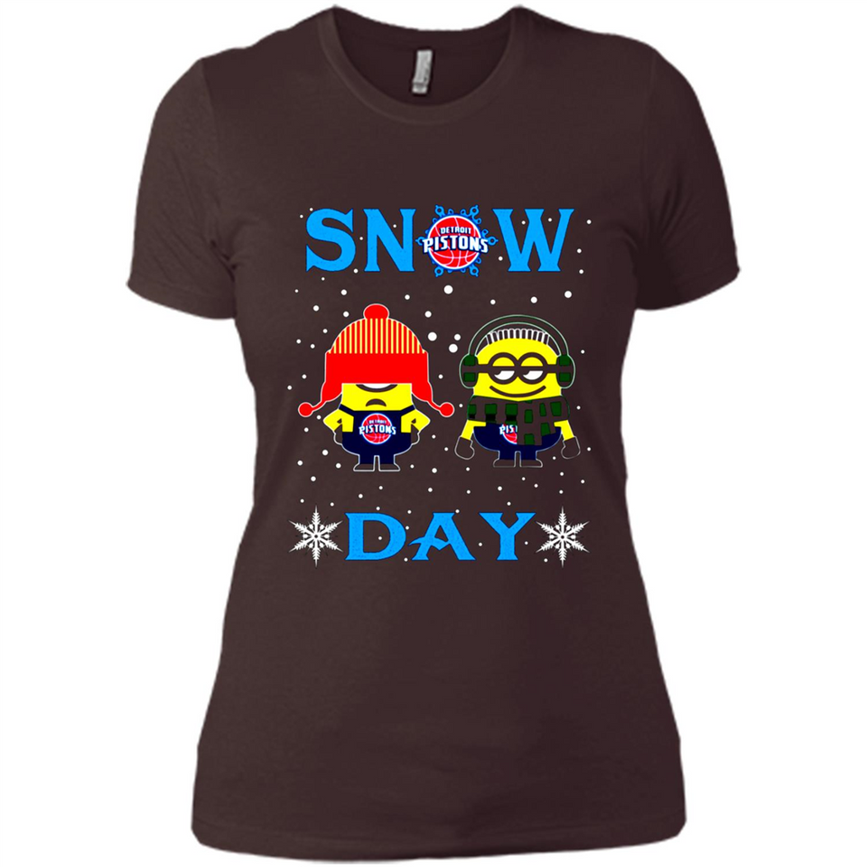 Snow Day Shirt For Detroit Pistons Vs Minion Fans pingpong