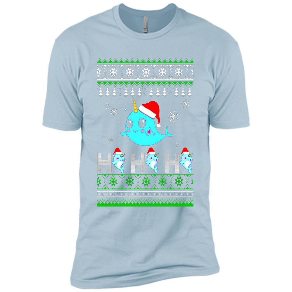 Narwhal christmas sweatshirt hoodie long PINGPONG - Premium Short Sleeve T-Shirt