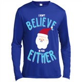 Santa Doesn't Believe In You Either Christmas Ls Shirt Gift - Canvas Long Sleeve T-Shirt