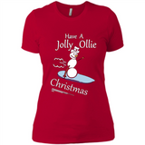 Snowman Snowboarder Tshirt Have Jolly Ollie Christmas