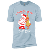 Christmas T-Shirt Santa And Reindeer Dilly Dilly - Premium Short Sleeve T-Shirt