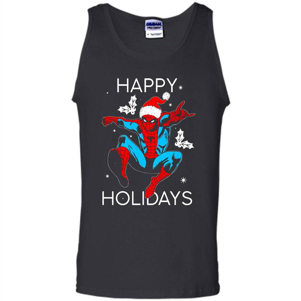 Marvel Spider Man Happy Holidays Santa Christmas Mug PINGPONG - Tank Top