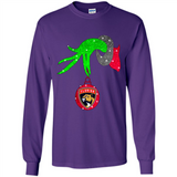 GRINCH HAND HOLDING FLORIDA PANTHERS GLITTER CHRISTMAS PINGPONG