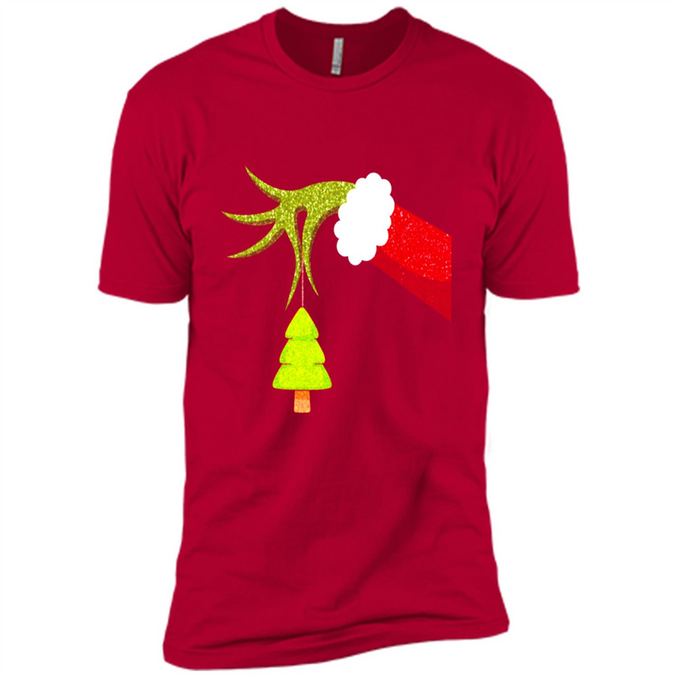 Funny Grinch Hand Holding Christmas Tree Ornament Christmas PING PONG