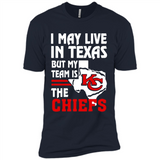 I May Live In Texas But My Team Is The Chiefs - Premium Short Sleeve T-Shirt