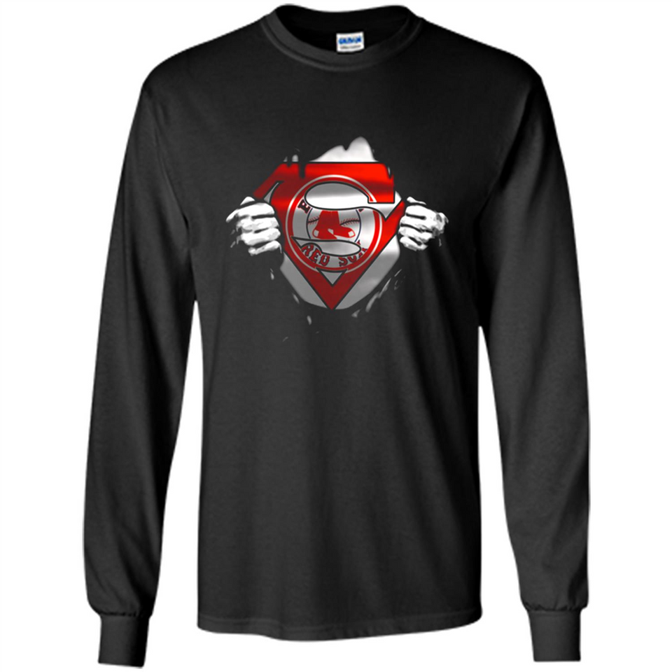 Boston Red Sox And Superman Fans - Long Sleeve T-Shirt