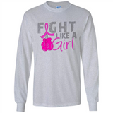 Fight Like A Girl Breast Cancer Awareness - Long Sleeve T-Shirt