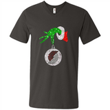 Amazing shirt Portland Trail Blazers Glitter Grinch Monogram Ornament Christmas - Men's V-Neck