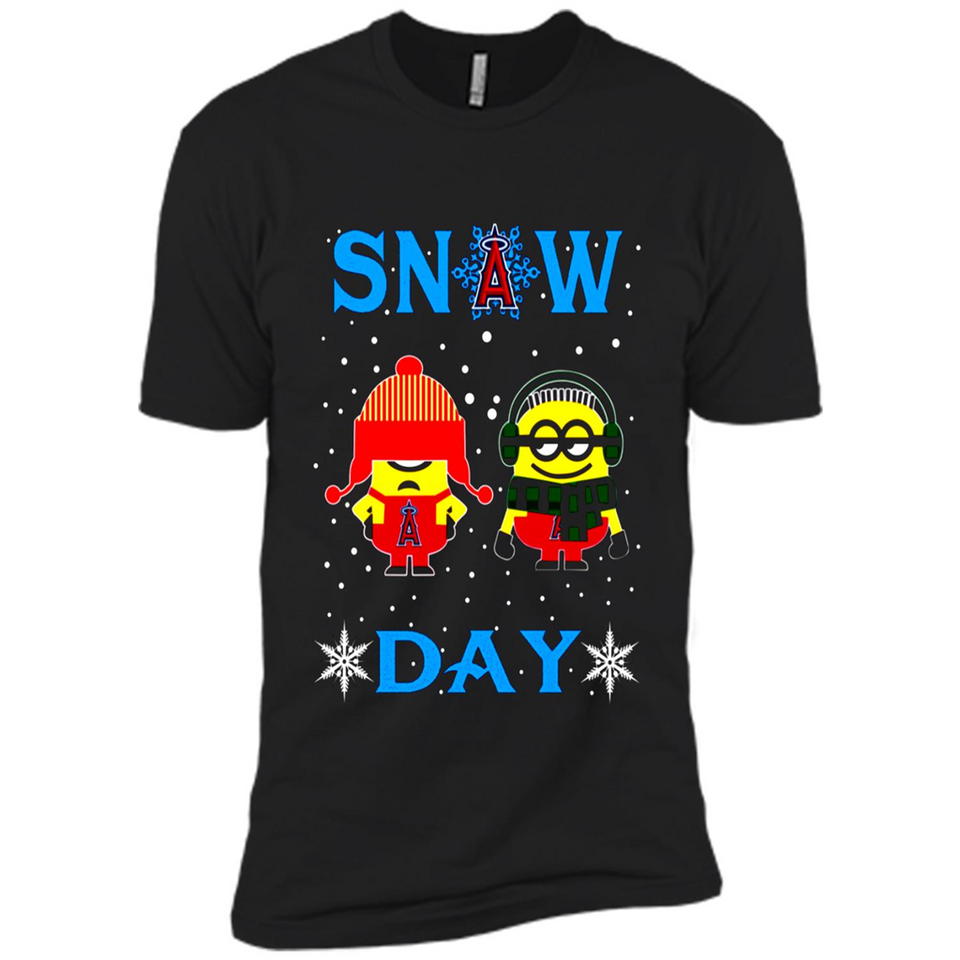 Snow Day Shirt For Los Angeles Angels Vs Minion Fans pingpong