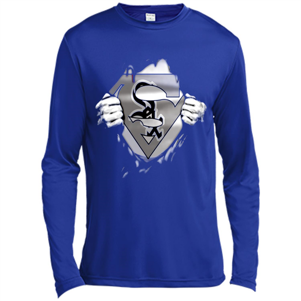 Chicago White Sox And Superman Fans - Canvas Long Sleeve T-Shirt