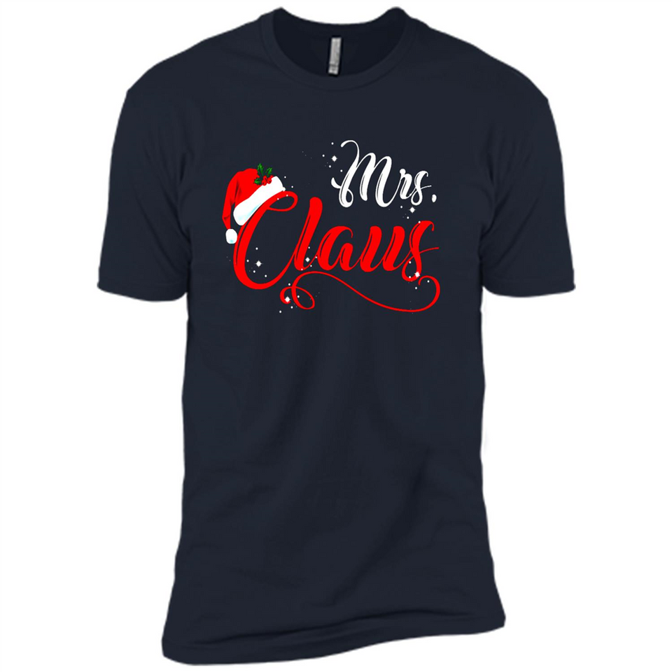Mrs. Claus Santa Claus Merry Xmas T-Shirt - Premium Short Sleeve T-Shirt