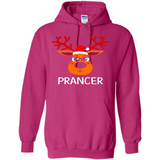 Prancer Reindeer Santa Claus Funny Xmas Holiday T-Shirt - Hoodie