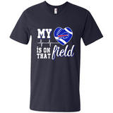 Buffalo Bills Football My Heart is on that Field - Men's V-Neck