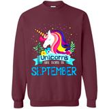 Unicorns are born in September Birthday Rainbow Gift Ladies Custom