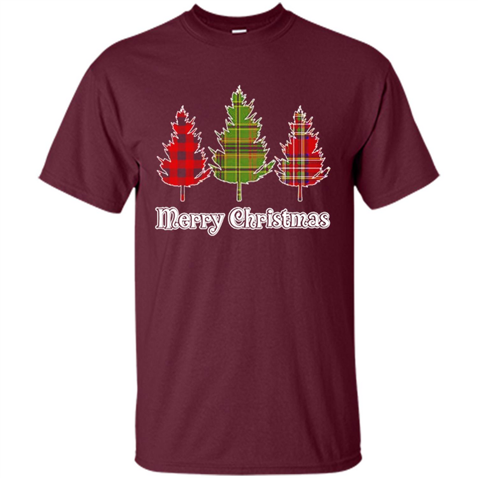 Plaid Christmas Tree Shirt Merry Christmas Plaid is Rad