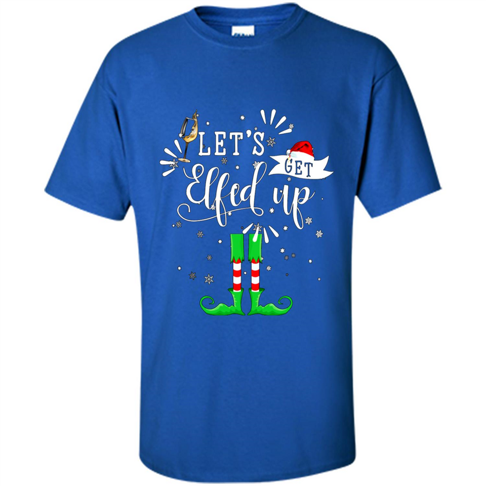 Let's Get Elfed Up Funny Drinking Wine Christmas Elf PINGPONG