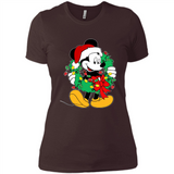 Mickey Mouse Merry Christmas Disney Sweatshirt - Ladies' Boyfriend T-Shirt