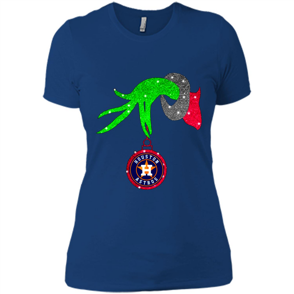 GRINCH HAND HOLDING HOUSTON ASTROS GLITTER CHRISTMAS PINGPONG